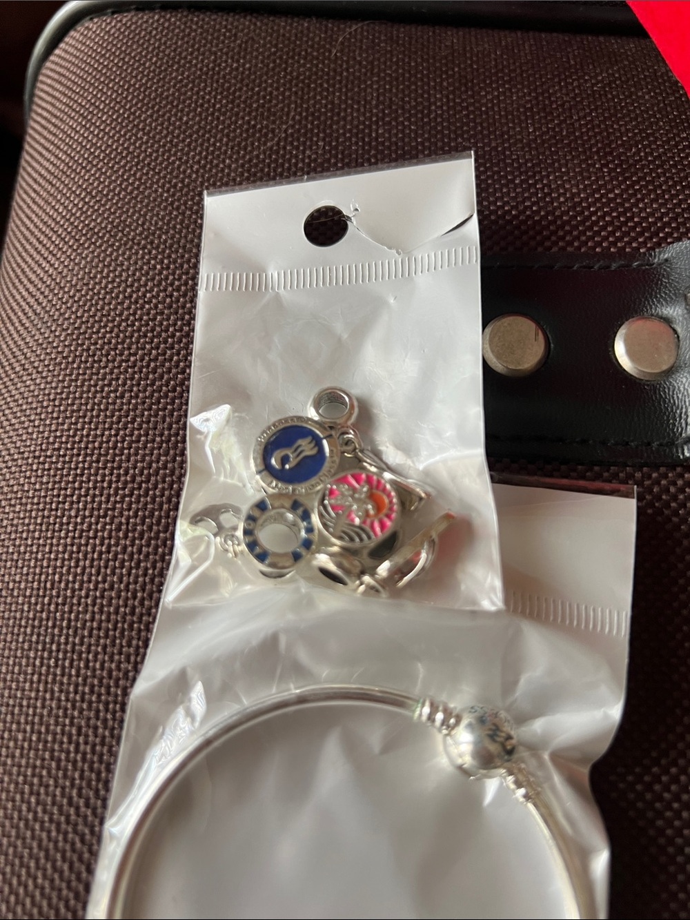 Princess Cruise line exclusive Bangle Bracelet with 5 charms NEW - Picture 2 of 7